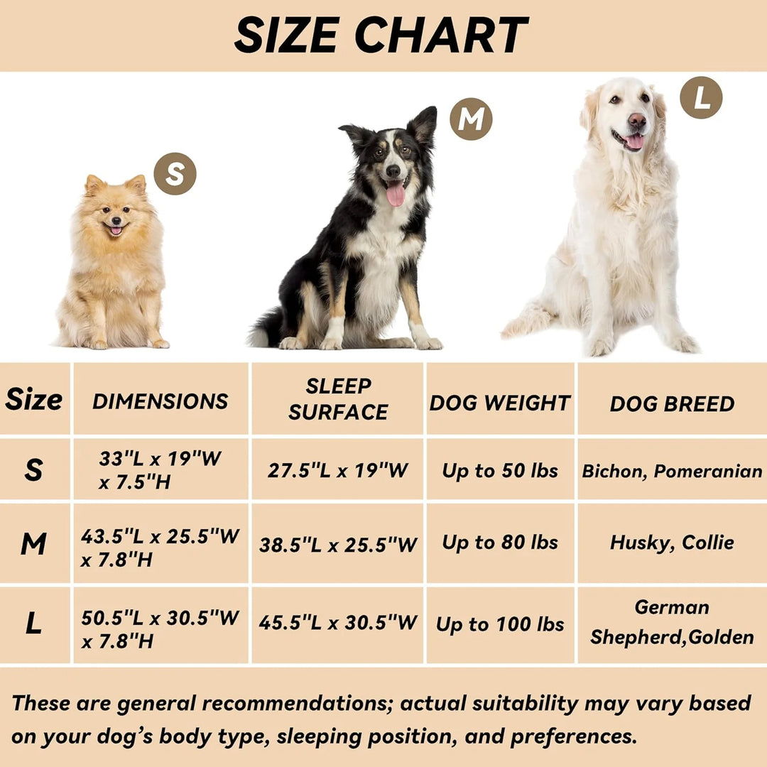 Elevated Cooling Dog Bed for Medium Breeds, 43.5"L x 25.5"W x 7.8"H, Brown