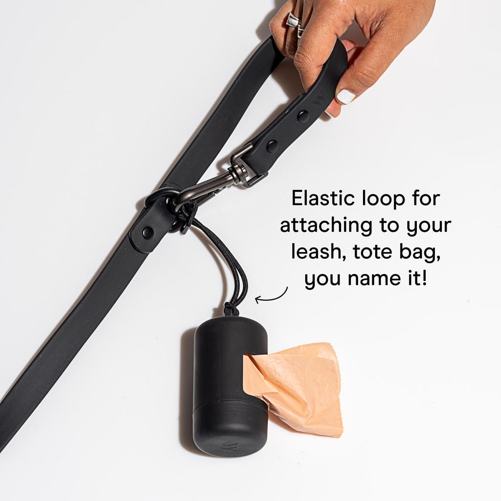 Dog Waste Bag Dispenser Carrier - Black