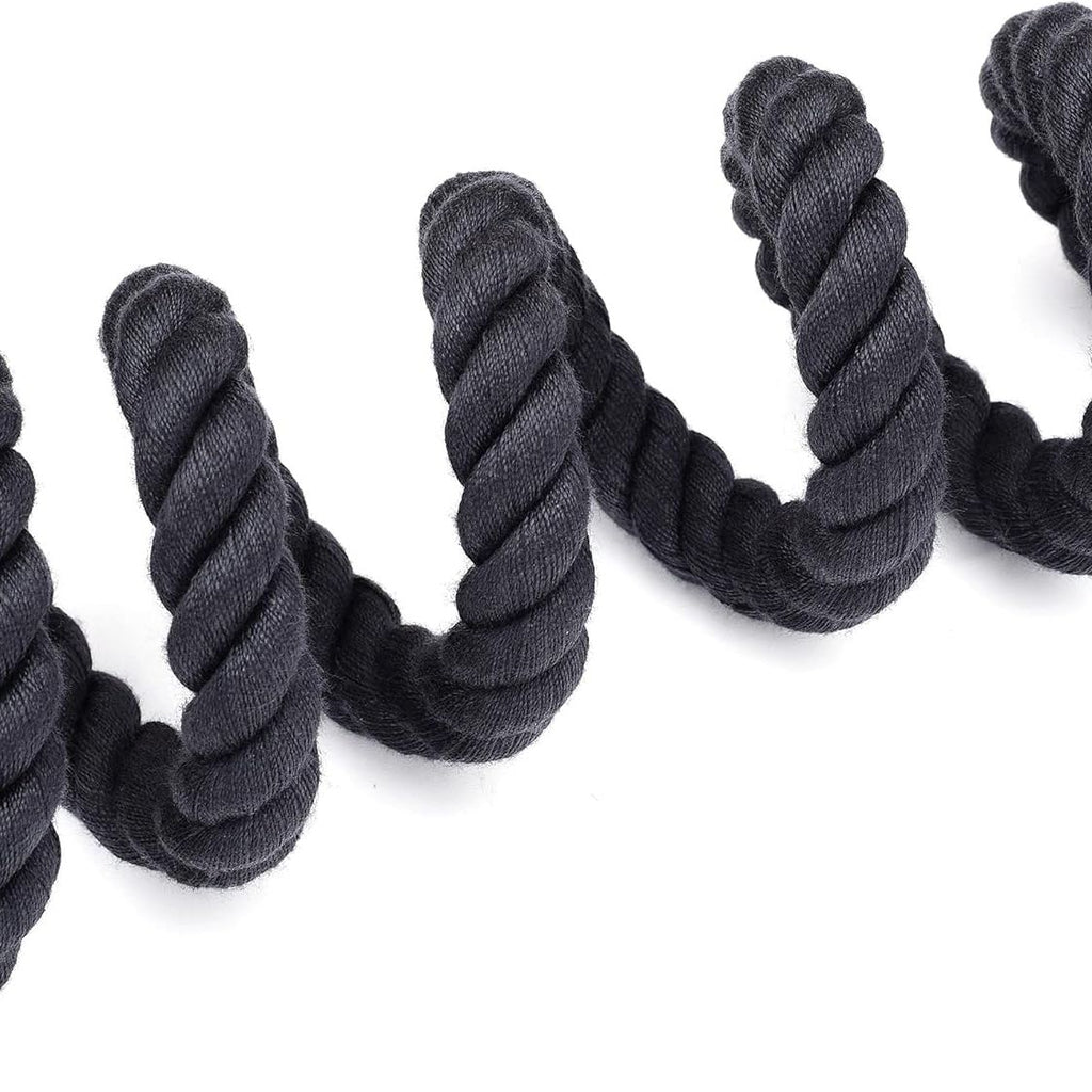 Dog Leash, Braided Cotton Rope Leashes with Leather Tailor Tip with Leather Tip - Heavy Duty Metal Clasp, 4FT, 1/2" Thick - Wedding, Walking for Medium Large Dogs(Dark Gray)