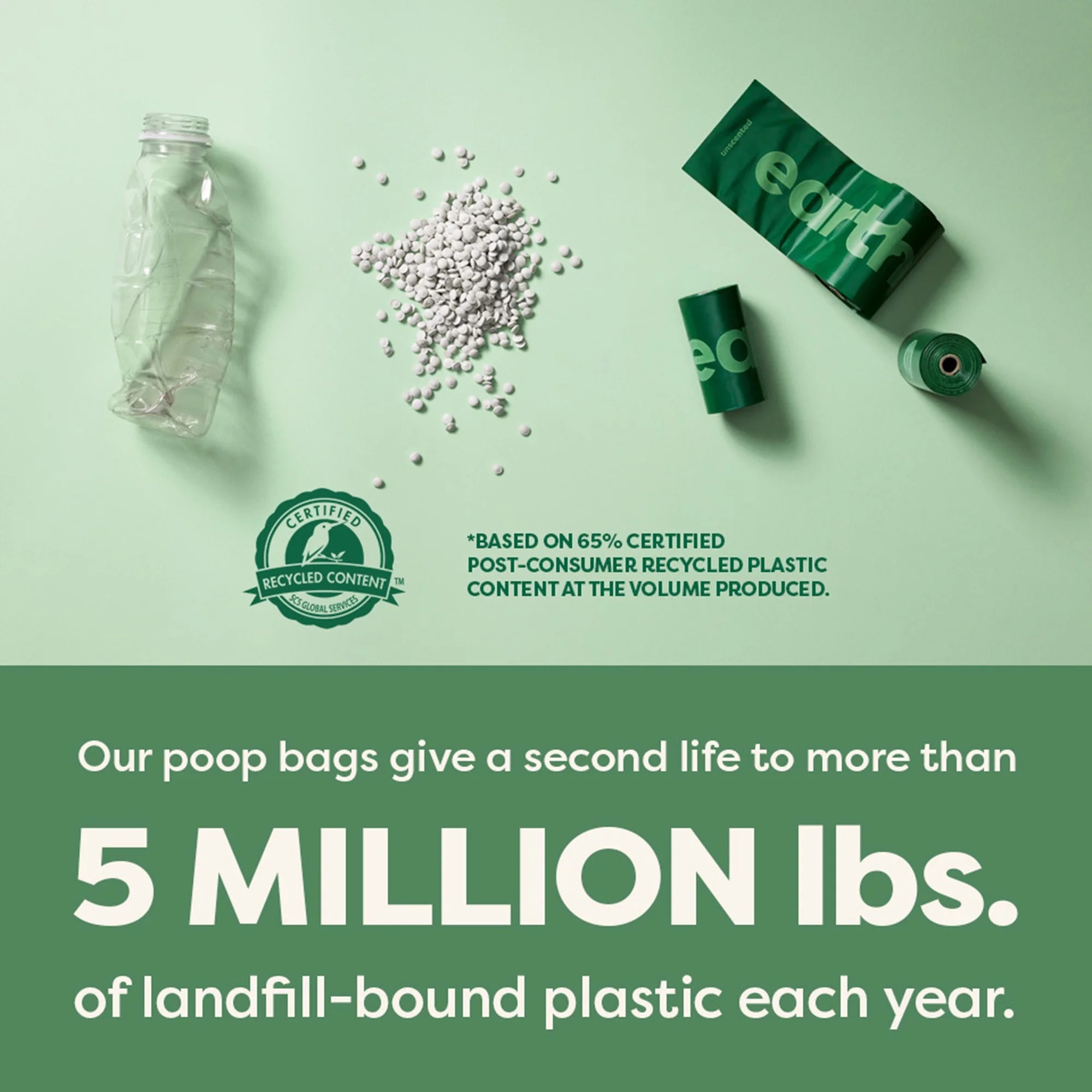 Unscented Leak-Proof Dog Waste Bags, 100 Count in 5 Convenient Refill Rolls