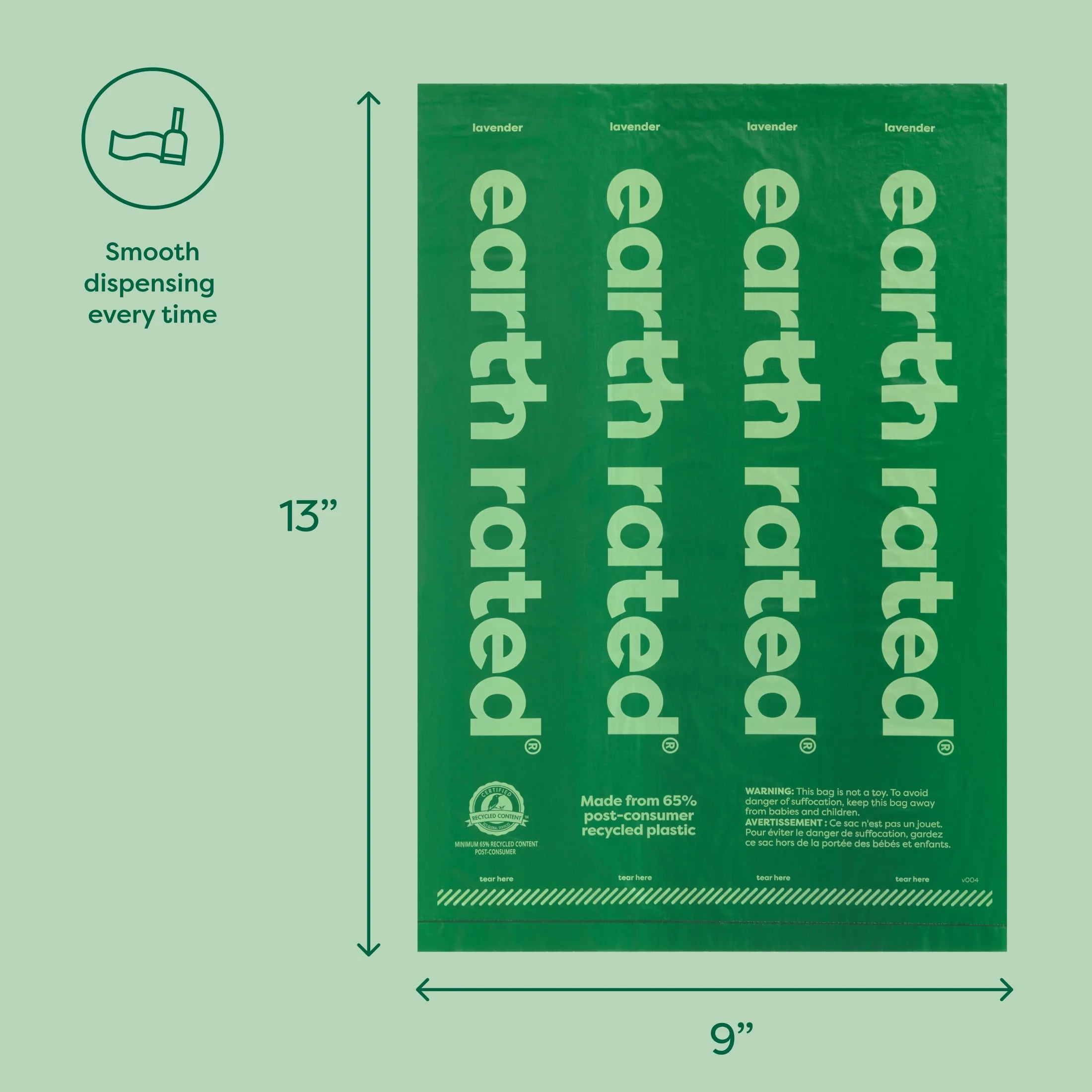 Unscented Leak-Proof Dog Waste Bags, 100 Count in 5 Convenient Refill Rolls