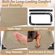 Elevated Cooling Dog Bed for Medium Breeds, 43.5